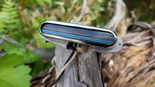 "Sugar Tone Series" Boutique Hand Wound Telecaster Neck Pickup - Blue Stripe