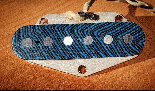 Sugar Tone Telecaster Bridge Pickup "Herringbone Blue" | Output: 9.45k
